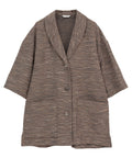 CREPE JACQUARD SHAWL COLLAR SHIRT