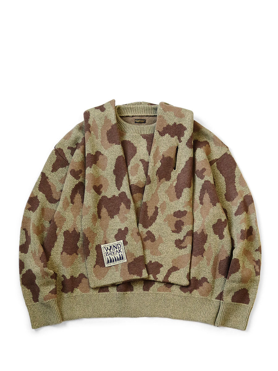 5G Camouflage Knit KESA Hood Sweater