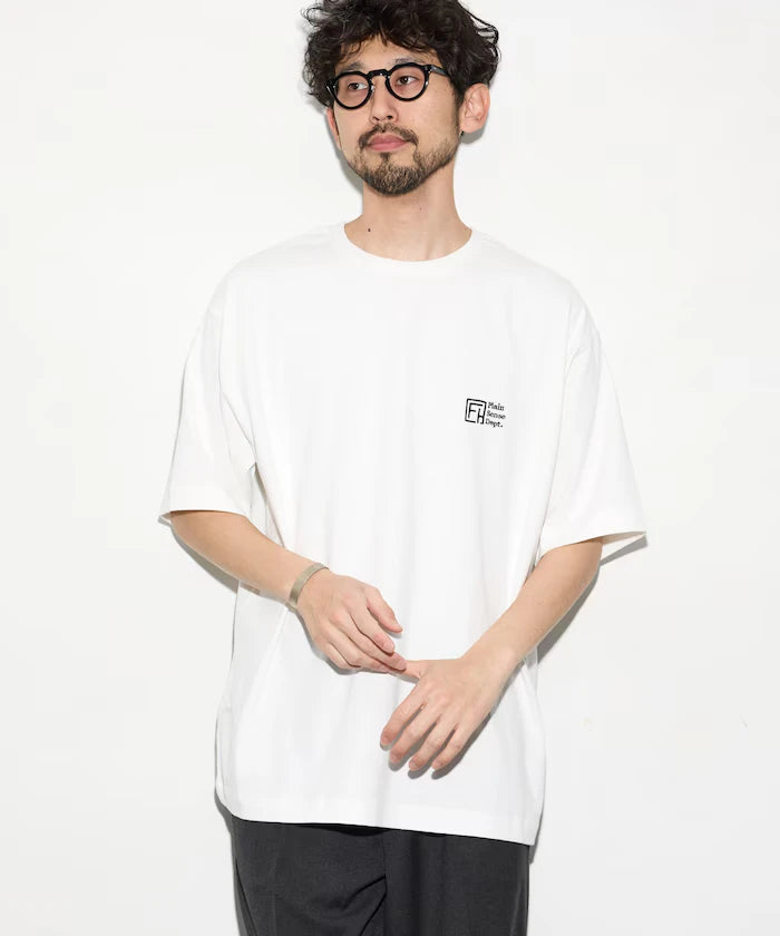 6 Ounce Front Logo Embroidered Crew Neck T-Shirt / One Point Design T-Shirt LEFT CHEST EMBROIDERY PSD
