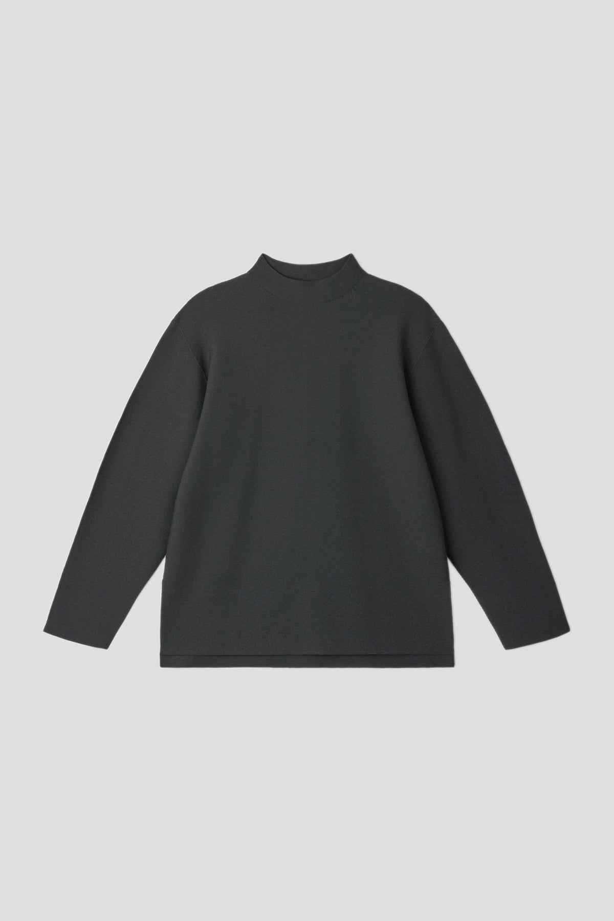 GARTER MOCKNECK LONG SLEEVE TEE SHIRT