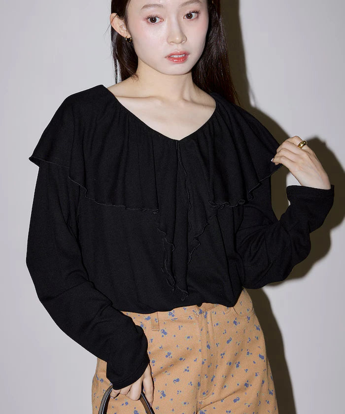 Collar Frill Ribbed Cut Sew Limited Edition