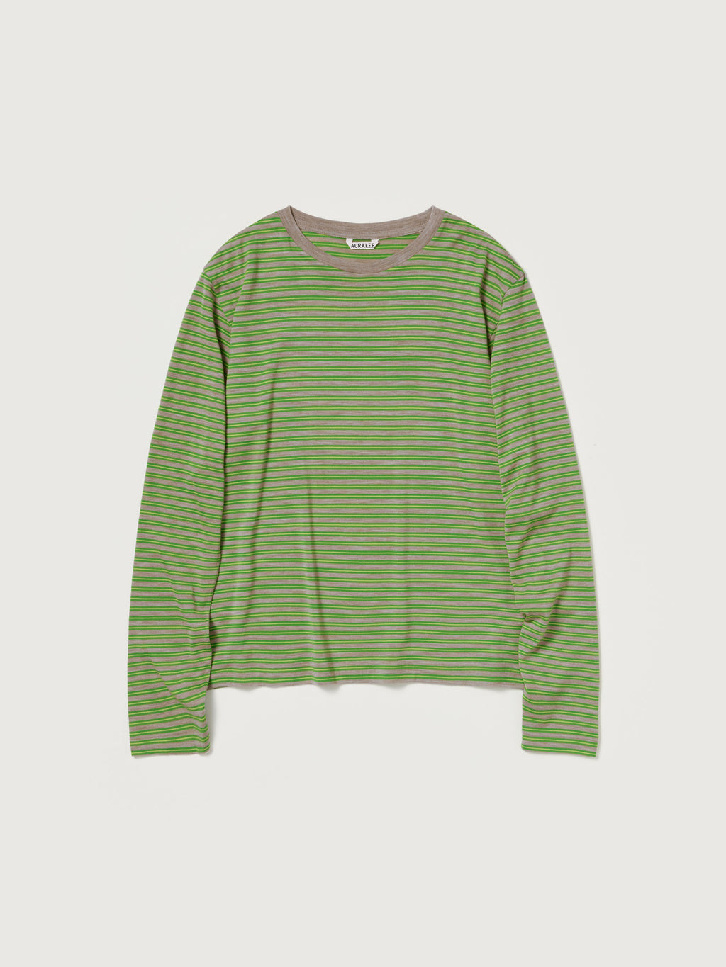 SOFT SMOOTH WOOL STRIPE JERSEY L/S TEE