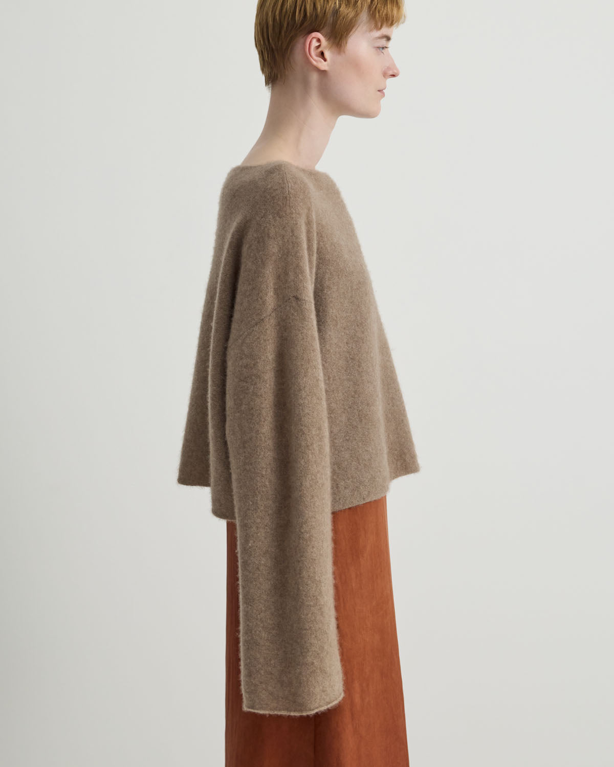 CASHMERE BATEAU NECK PULLOVER