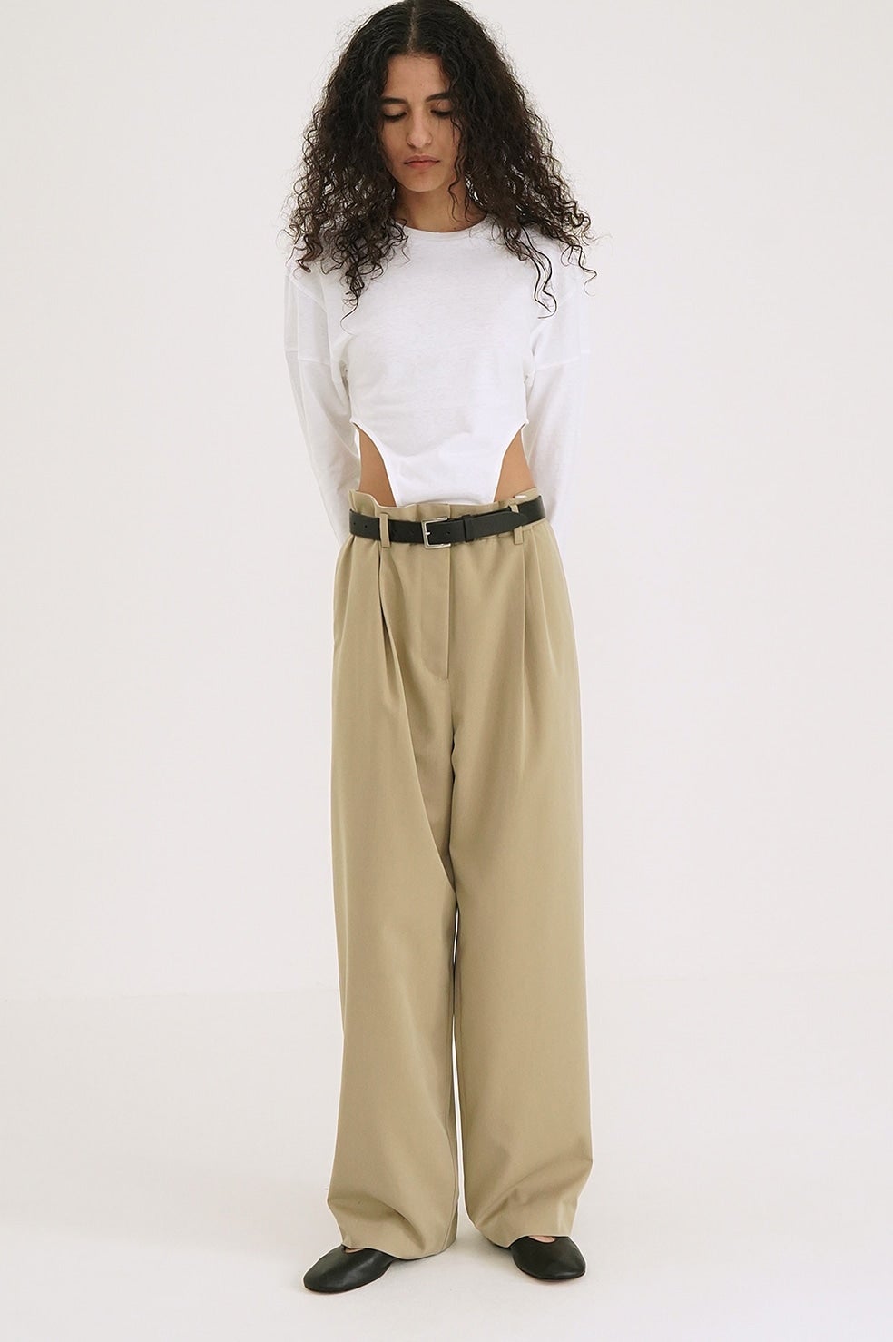 WAIST BELT DAD PANTS