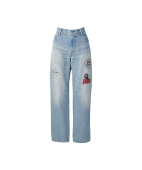HYS Logo Straight Denim Pants