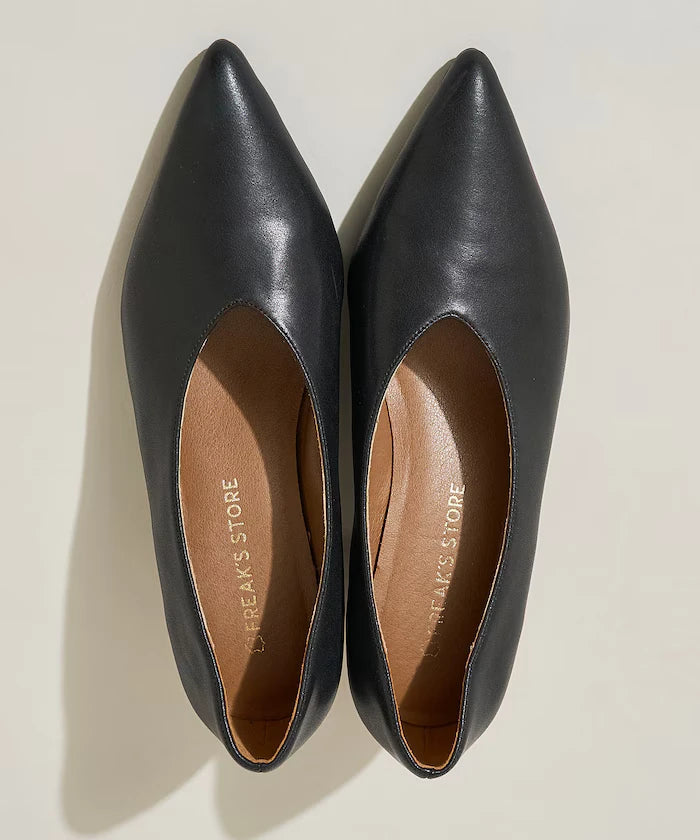 Leather Wedge Sole Pumps