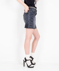 Snake Loop Tight Denim Skirt