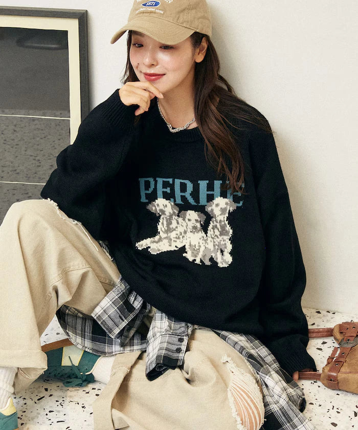 Dalmatian Dog Design Jacquard Knit Limited Edition