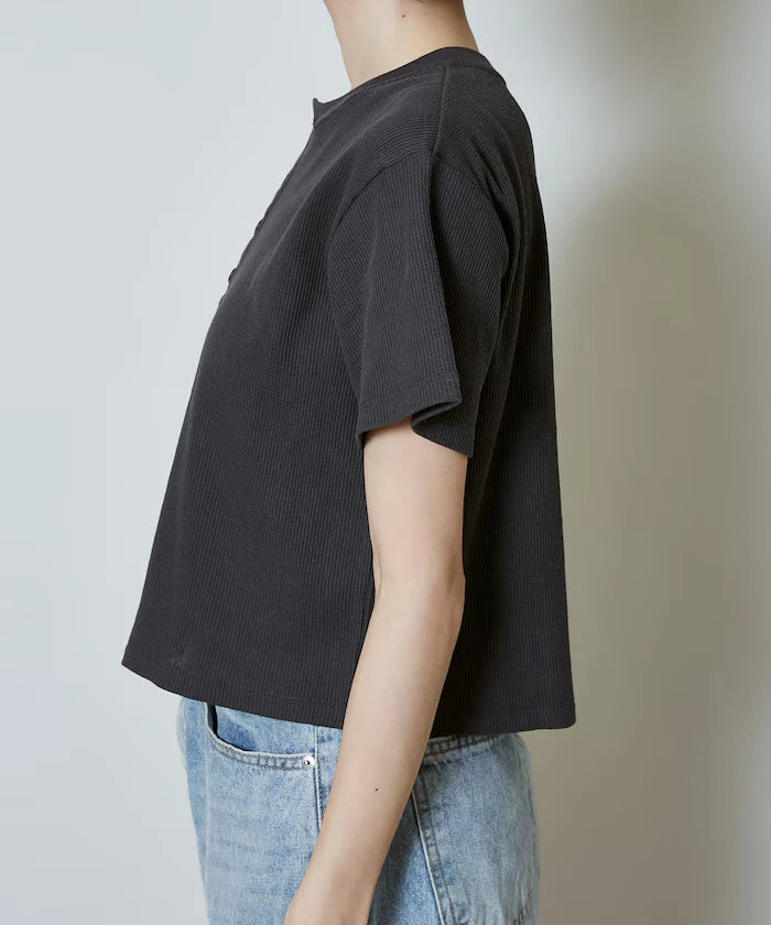 Light Waffle Henley Neck T-Shirt Limited Edition