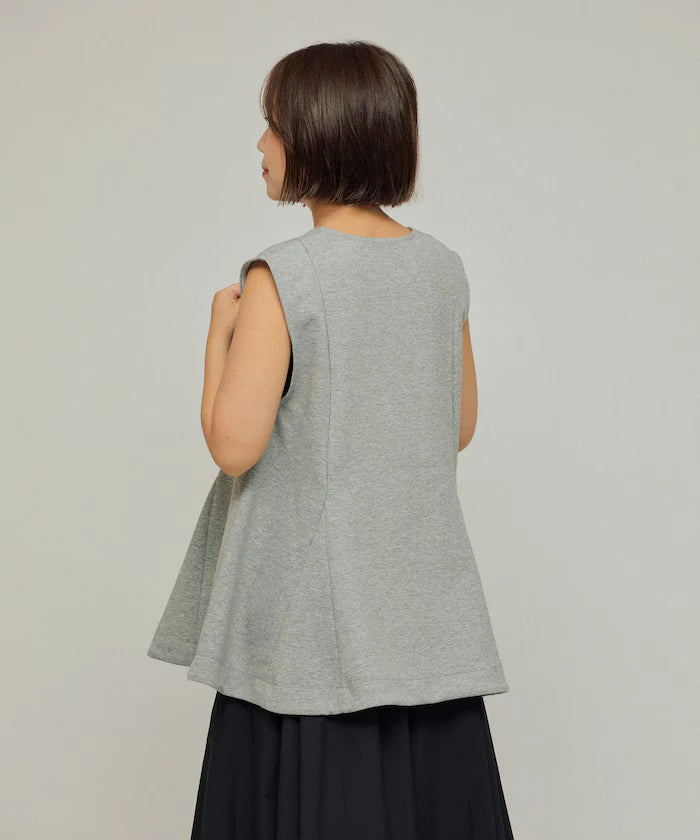 Peplum Silhouette V-Neck Gilet / Vest