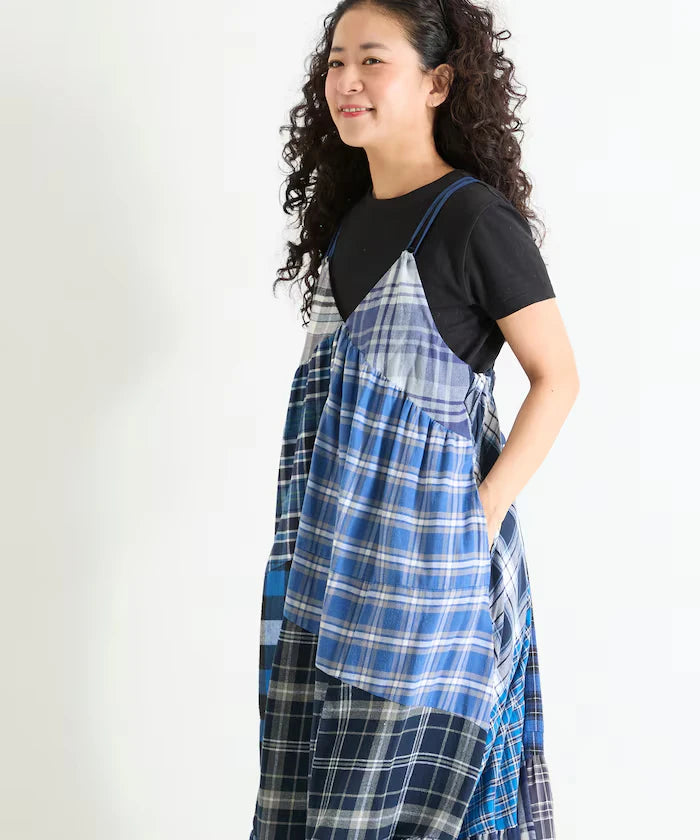 Vintage Remake Check Cami Dress