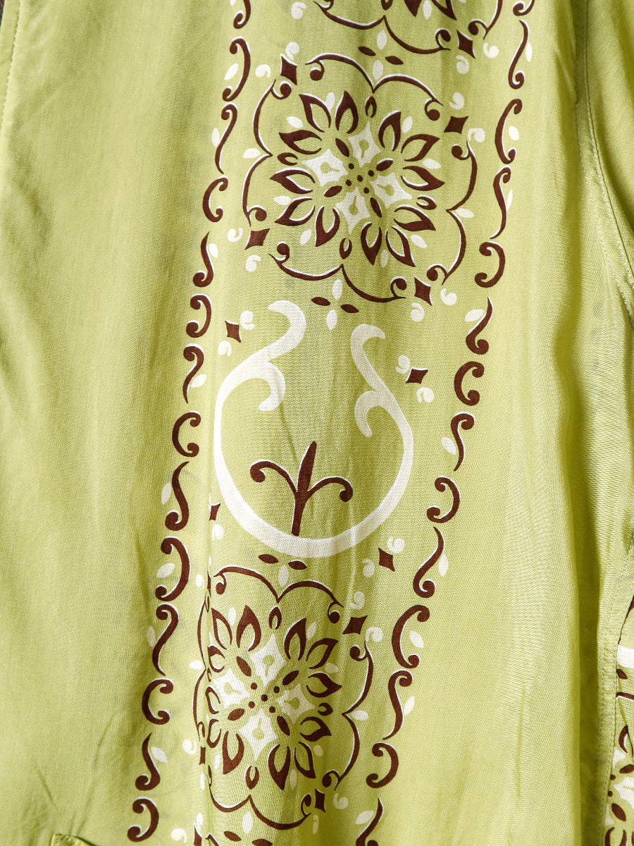 Silk Rayon Habanana Pattern Drizzle Cuba...