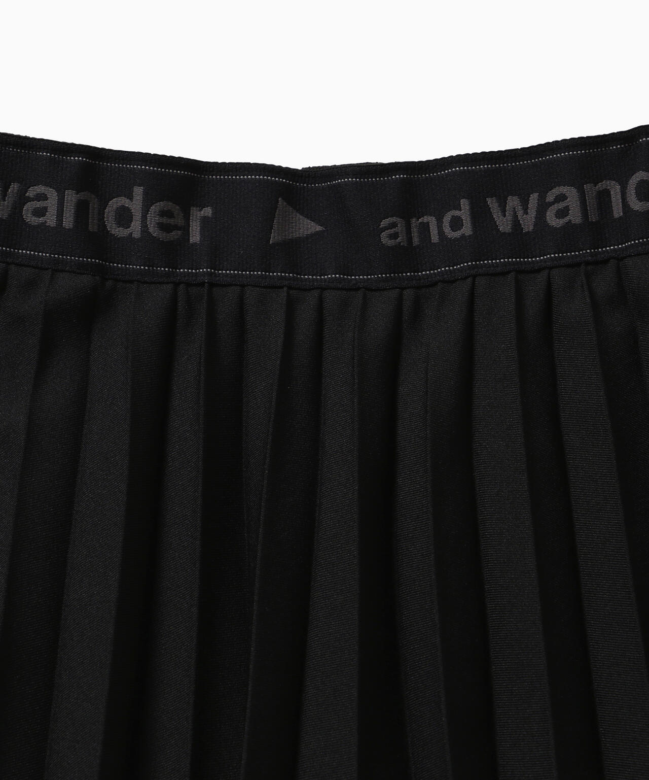 PE melange twill pleats skirt (W)