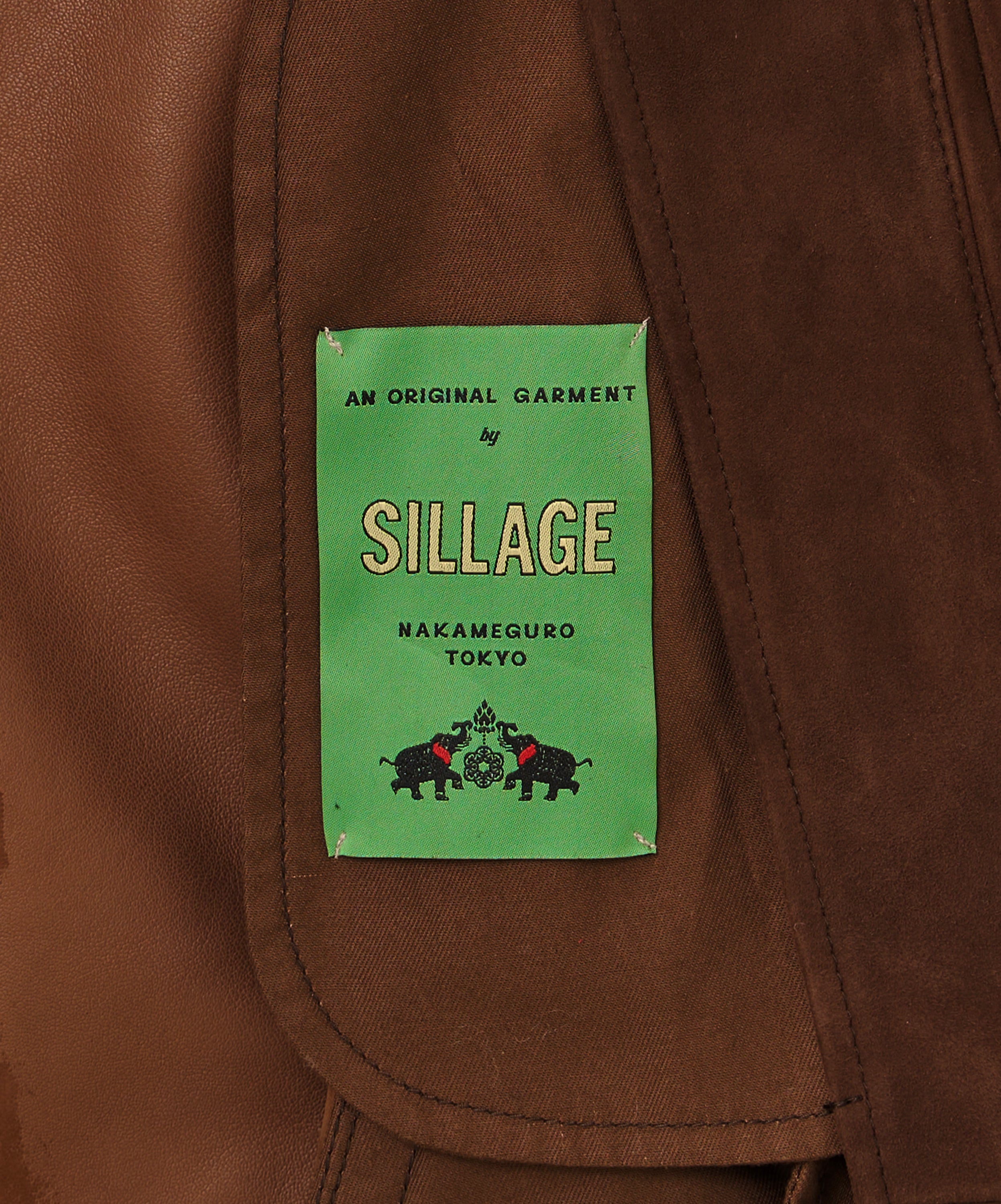 veste two button sheepskin brown