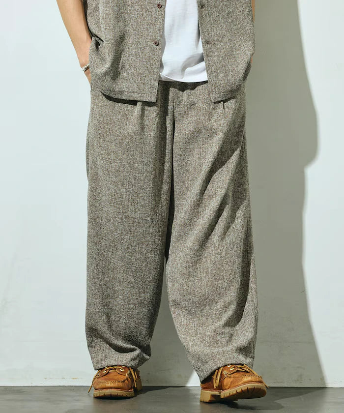 Dry Touch Summer Tweed Spindle Easy Wide Pants