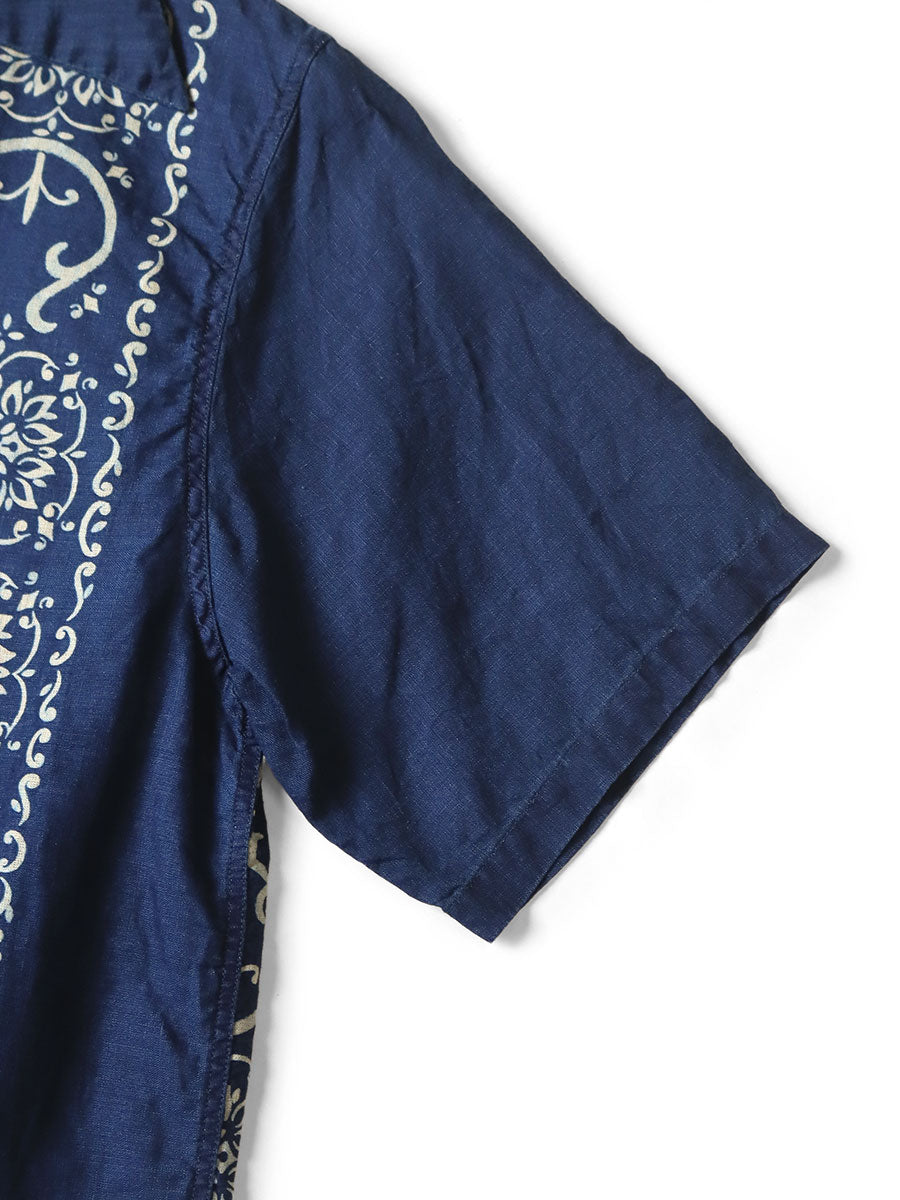French Cross Linen Havana Banana Pattern Rangleka...