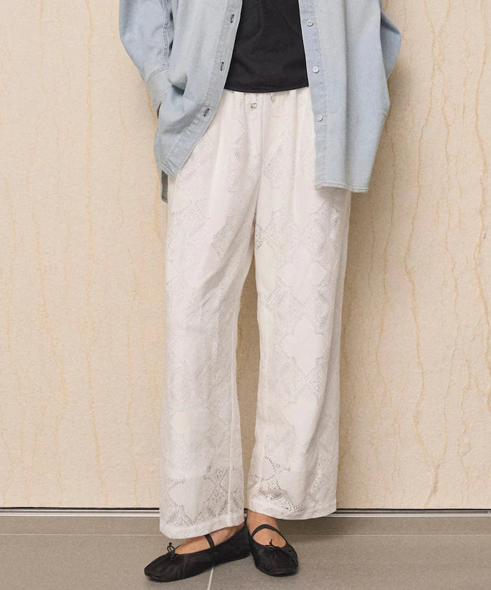 Panel Lace Easy Pants / Compatible with Setup - February 12, 12:00 Release