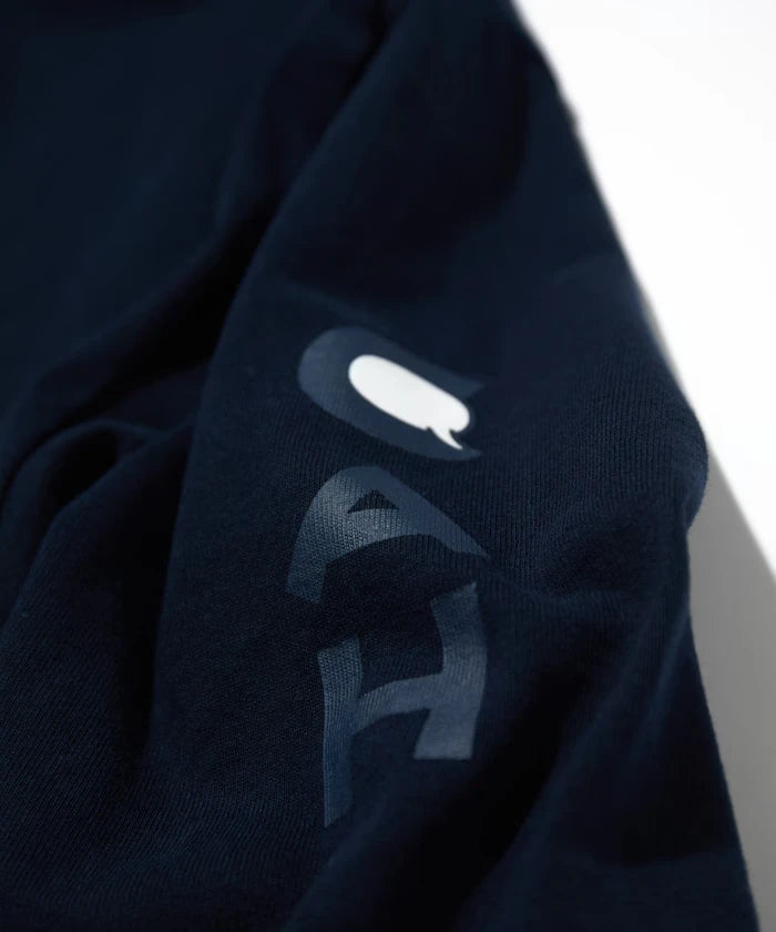 Heavy weight Jersey Mock Neck L/S Print Tee