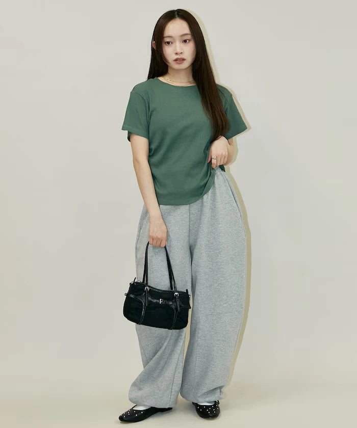 Light Waffle Waist Shirring T-Shirt Limited Edition