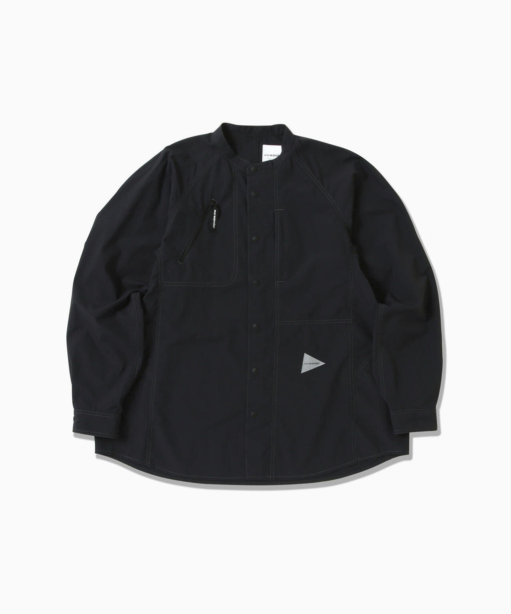 stretch rip band collar shirt