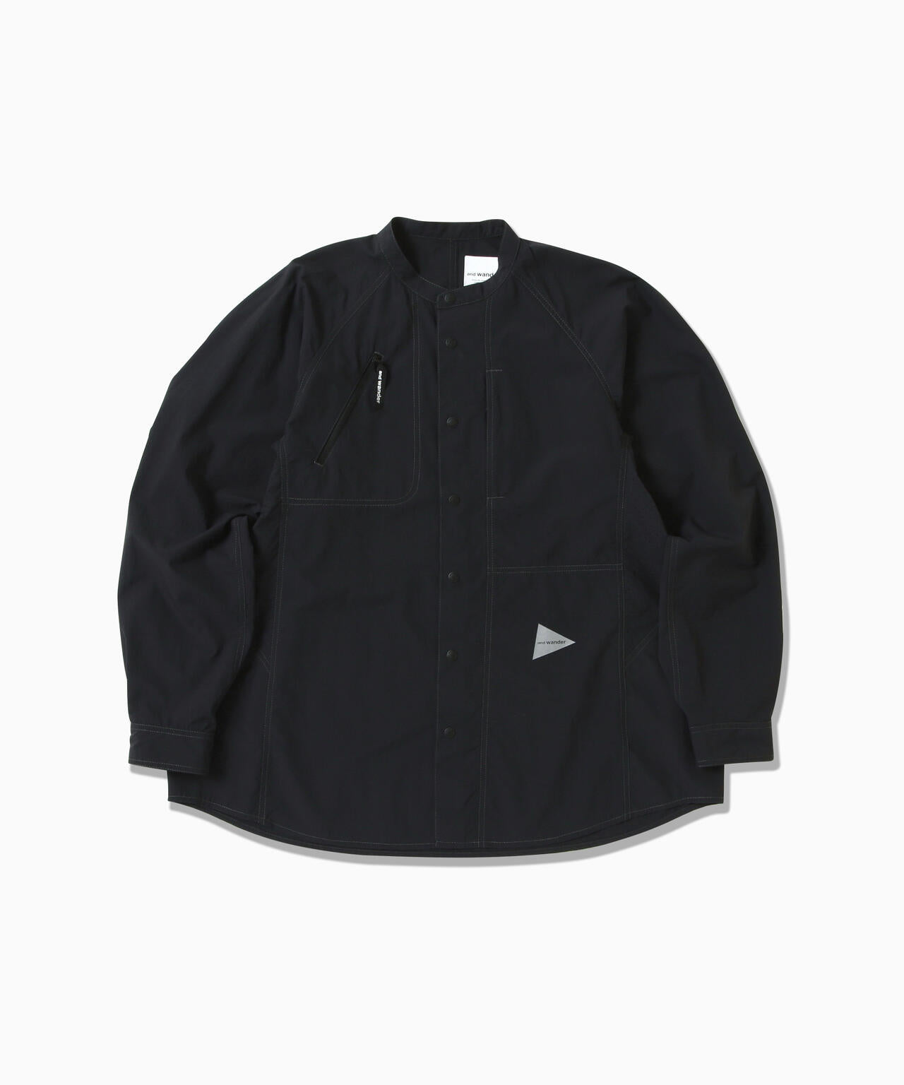 stretch rip band collar shirt