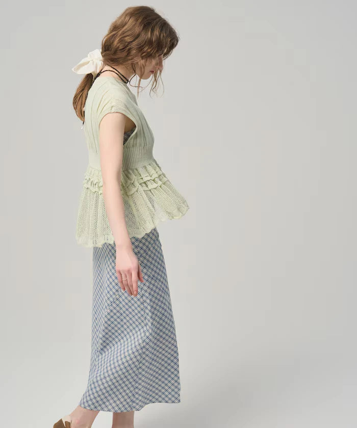 Japan Made Whole Garment Peplum Top