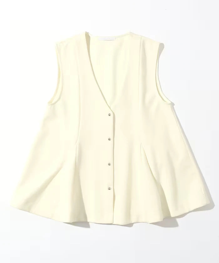 Peplum Silhouette V-Neck Gilet / Vest