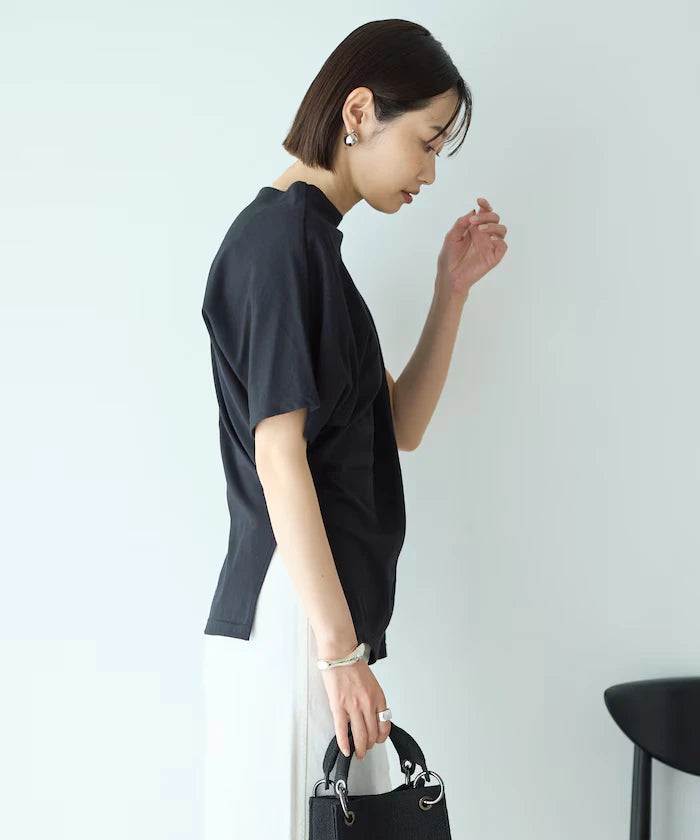 Organic Cotton Asymmetrical Draped Top