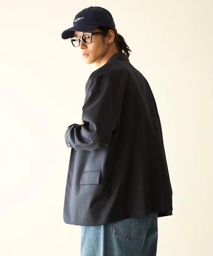 Sleeve-Contrast Tailored Jacket / Relaxed Fit