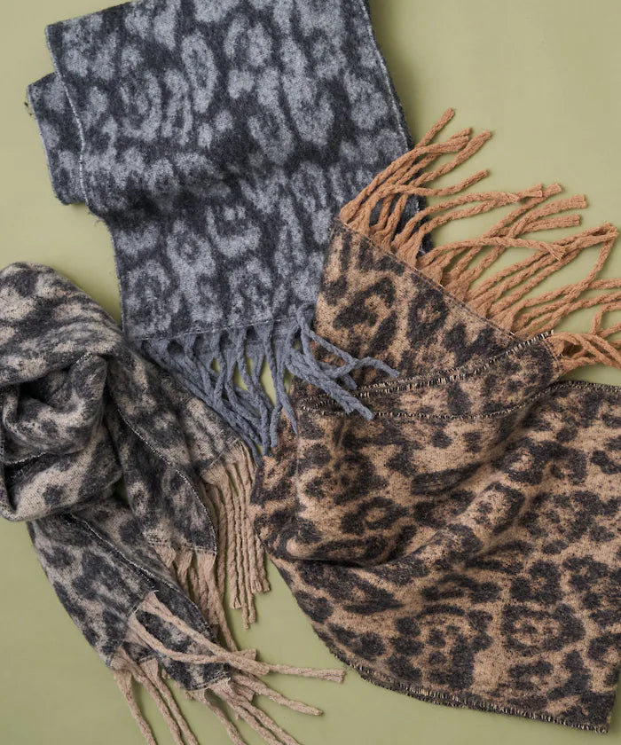 Animal Print Volume Scarf