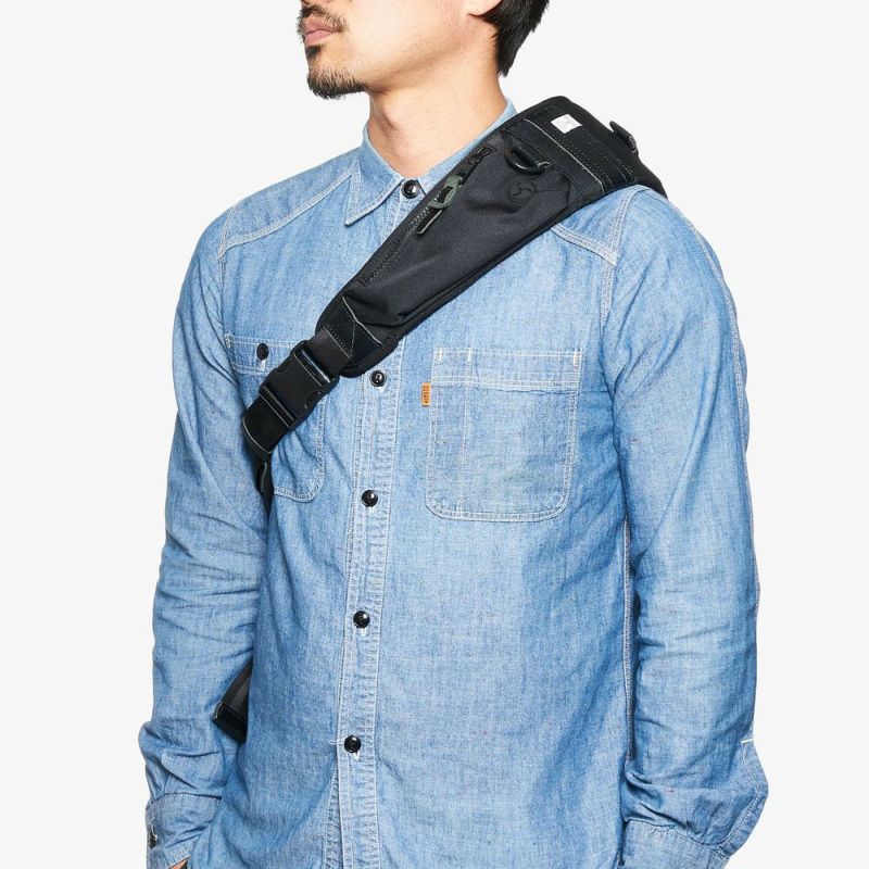 CORDURA DOBBY 305D WAIST BAG sizeL/BLACK
