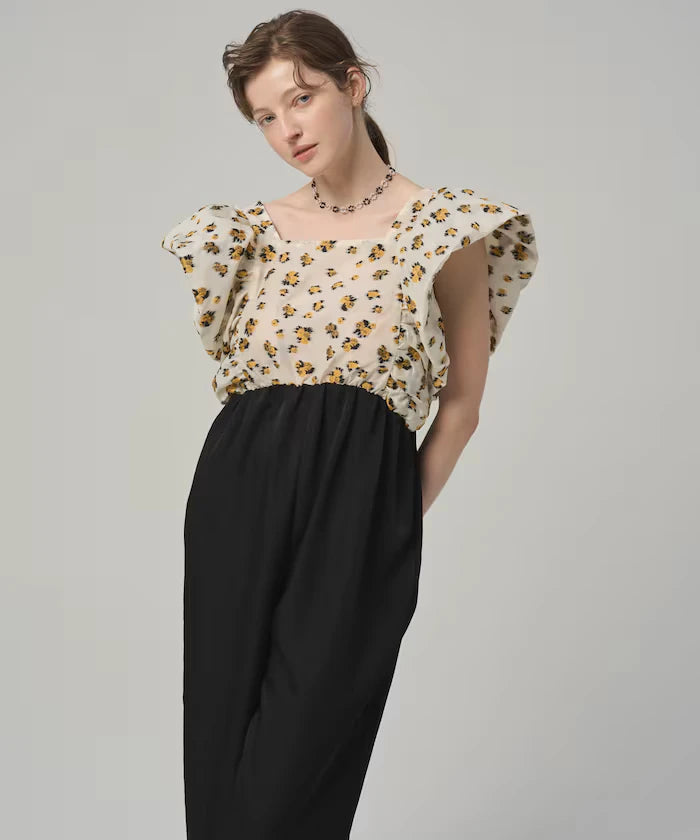 2WAY Flower Sheer Jacquard Docking All-in-One