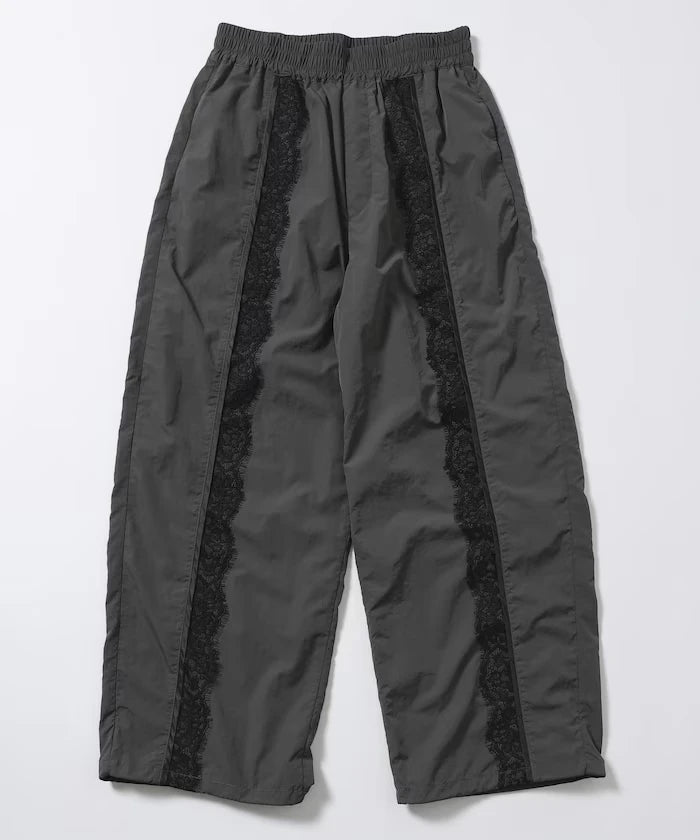 Nylon Lace Easy Wide Pants