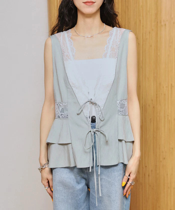 Switch Race Vintage Satin Ribbon Vest [Limited Release]