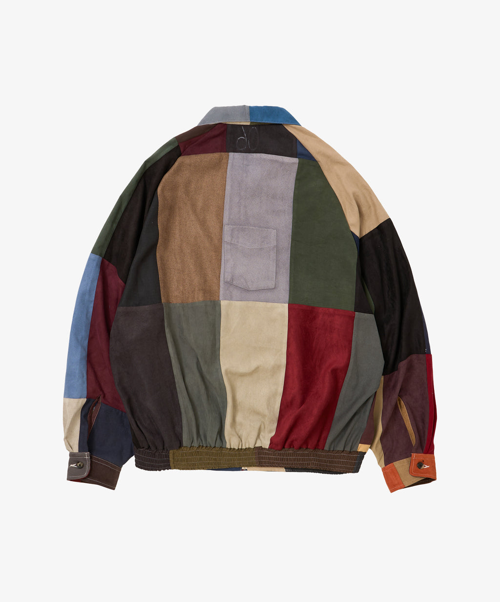 zip blouson faux suede six