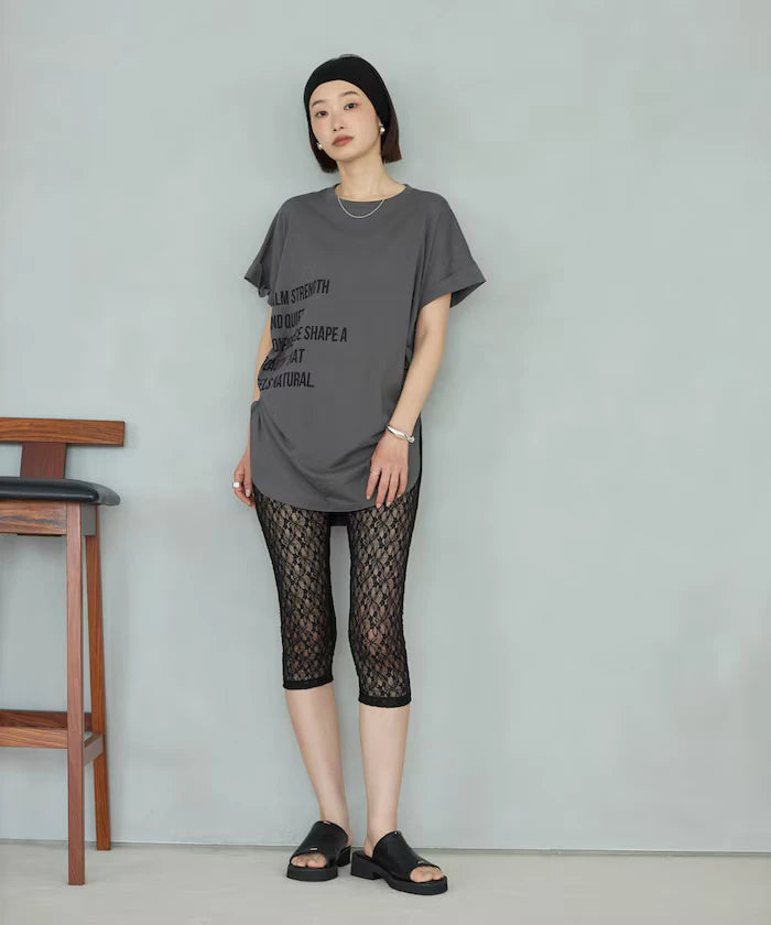 Organic Cotton Shirring Logo T-Shirt