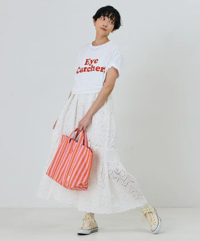 Vintage-Like Used Essence Print T-Shirt