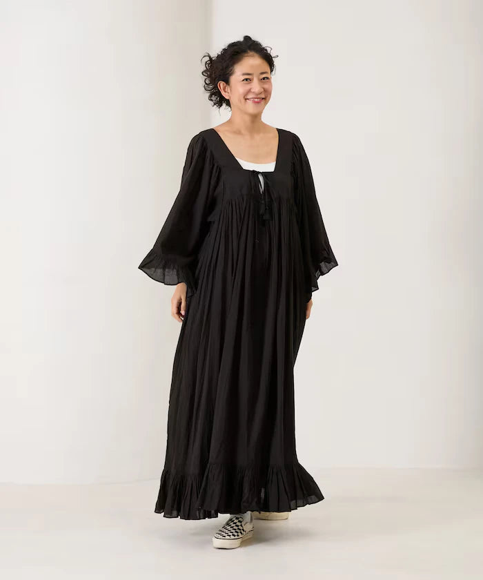 India Square Neck Frilled Dress