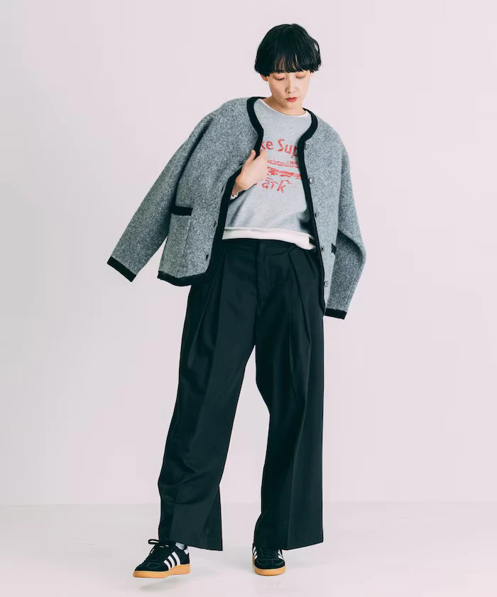 Tuck Wide Slacks Pants