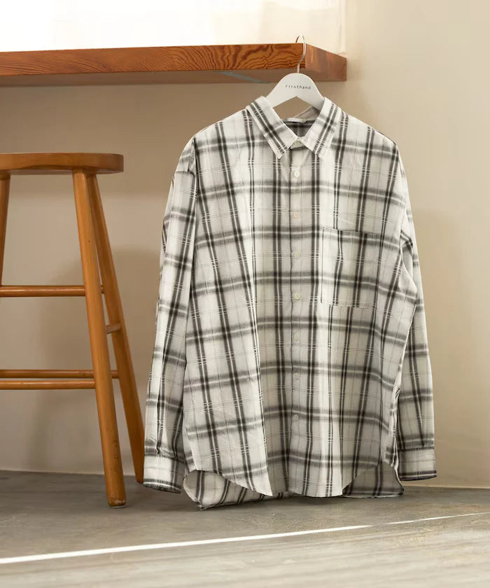 Big Silhouette Ombre Check Shirt / Long Sleeve