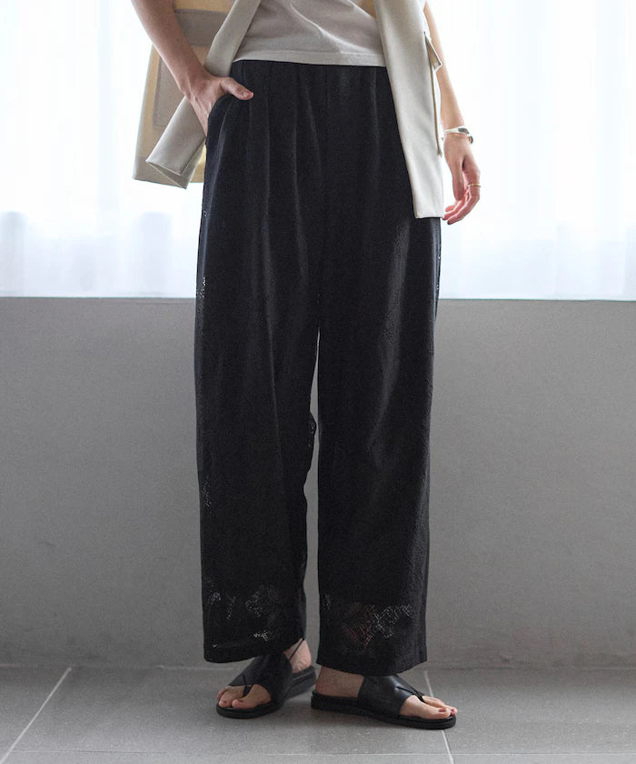 Panel Lace Easy Pants / Compatible with Setup - February 12, 12:00 Release
