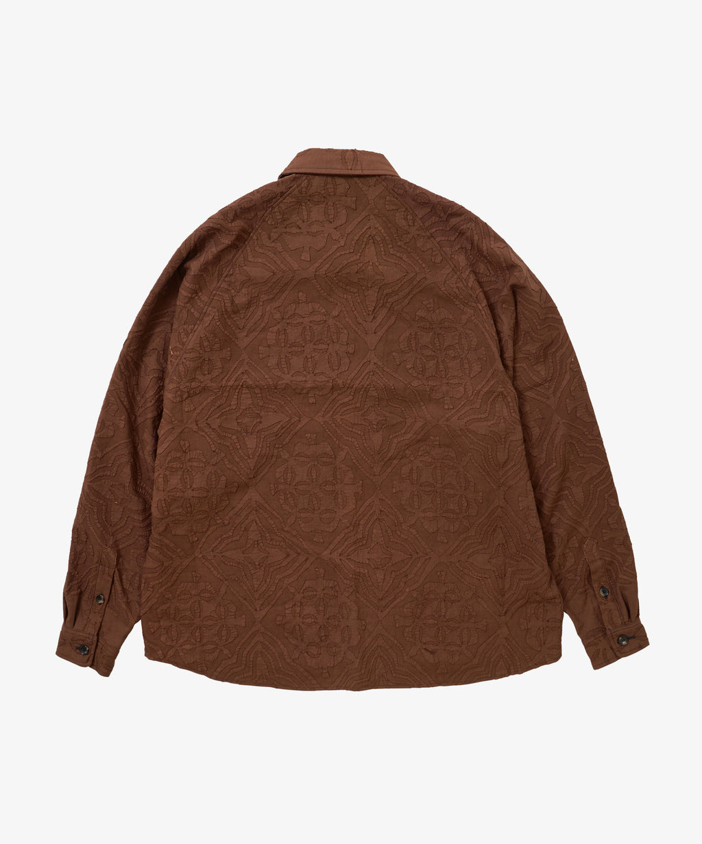 overshirt antique patchwork brown