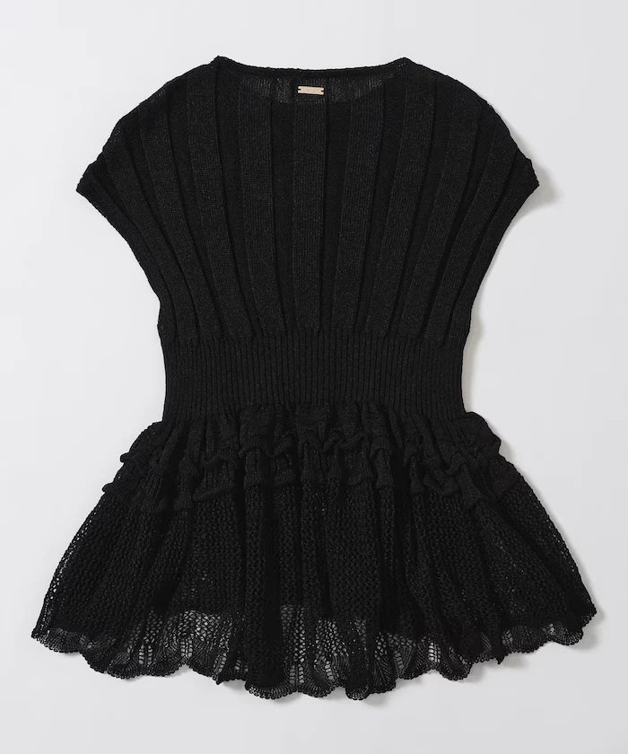 Japan Made Whole Garment Peplum Top
