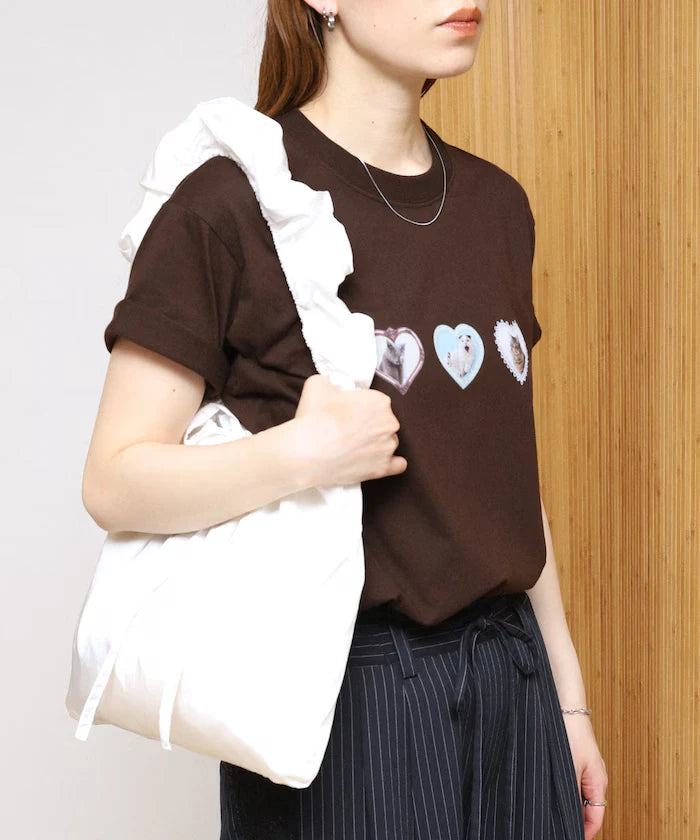 Organic Cotton Animal Heart Print T-Shirt
