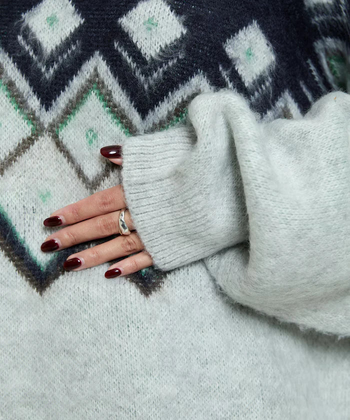 Jacquard Mohair Touch Knit Pullover Limited Edition
