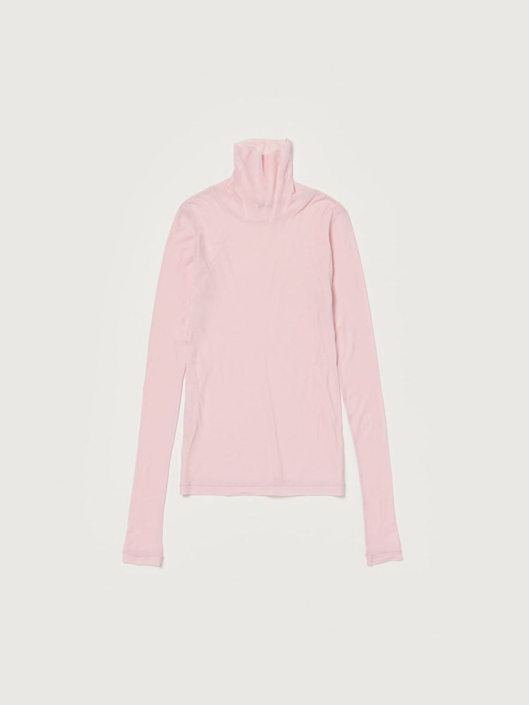SUPER HIGH GAUGE SHEER RIB TURTLE NECK L/S TEE