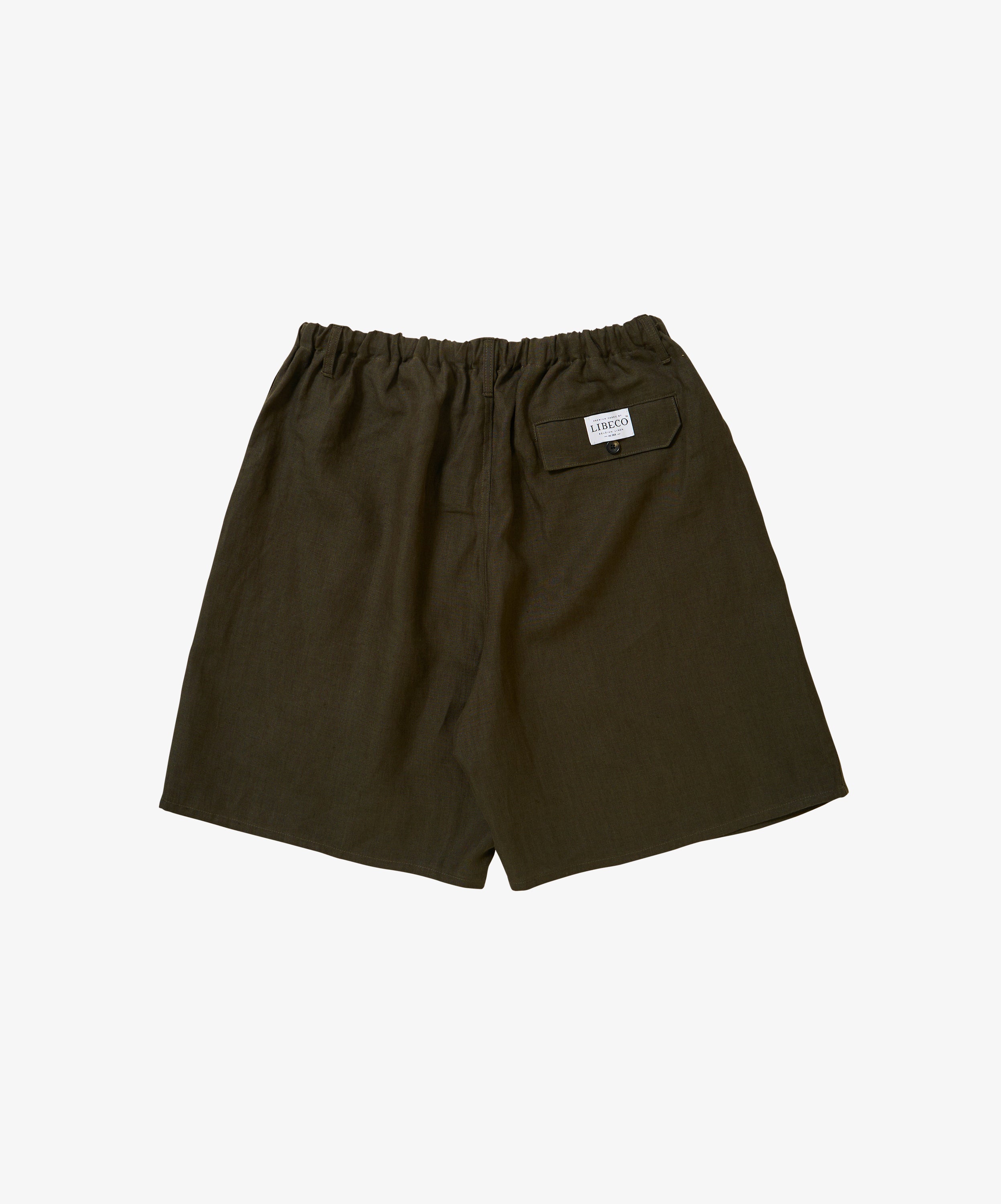 circular fatigue short pants linen deep forest