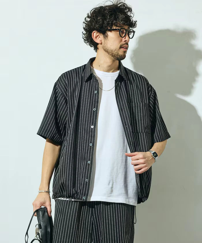 Spindle Stripe Short Sleeve Shirt / Compatible with Setup