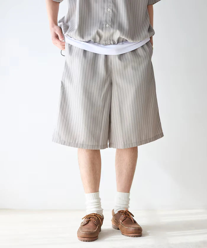 Stripe Easy Wide Shorts / Compatible with Setup