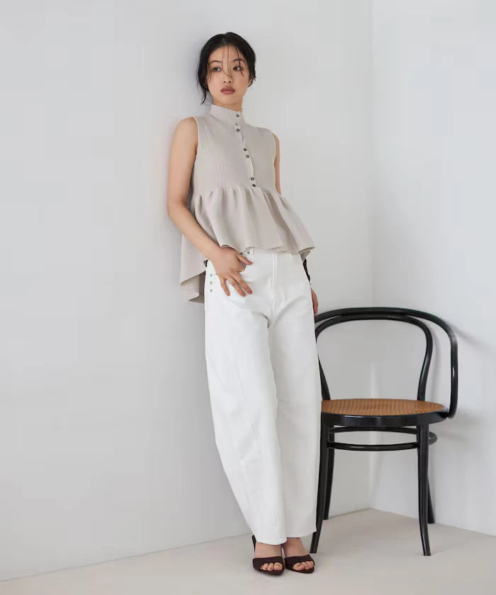 Japan Made Whole Garment Peplum Vest